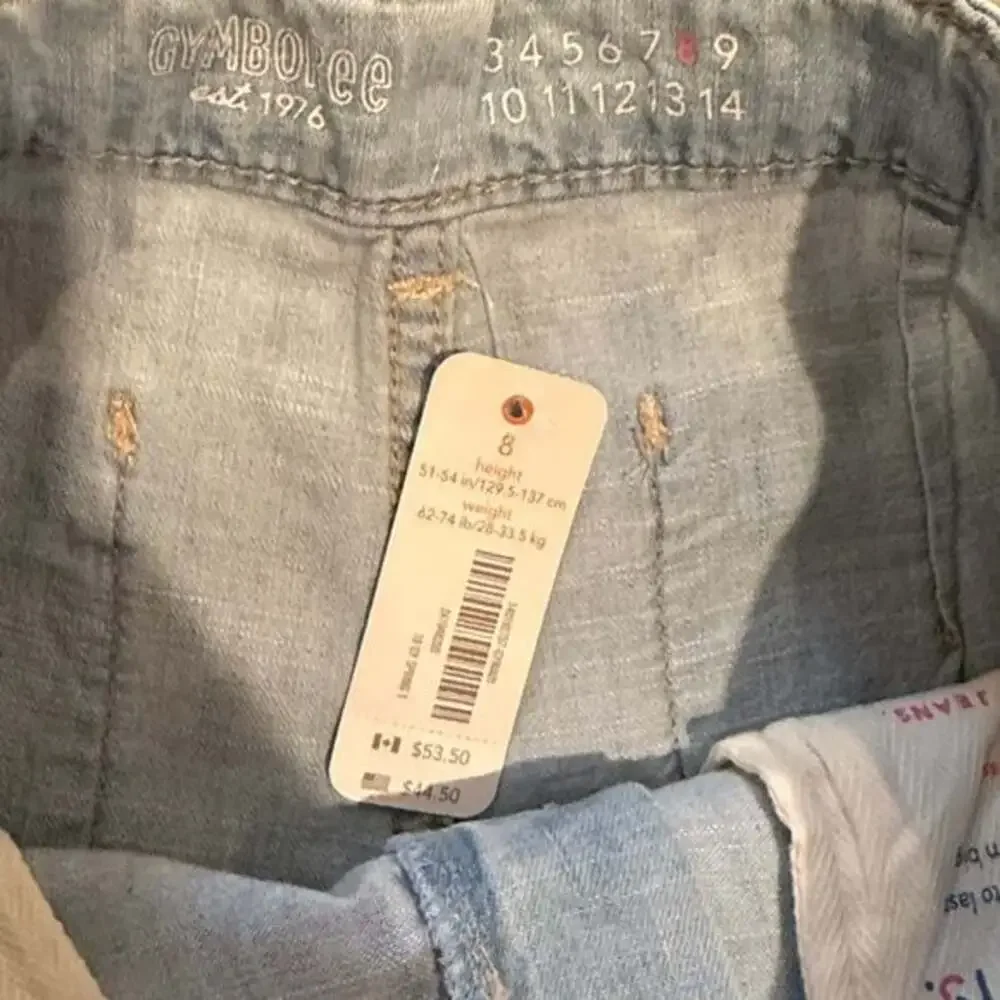 NWT Gymboree Wide Leg Light Wash Jeans Size 8
